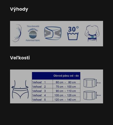 Pás na chrbitu thuasne,