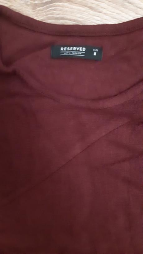 Bordové upletove šaty, reserved,m