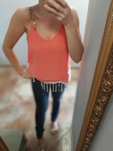 Letný top na remienka, l