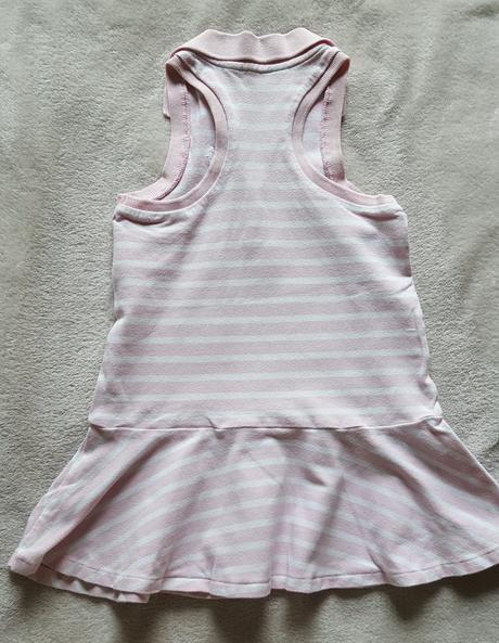Ružové pruhované šaty ralph lauren vel.4t, ralph lauren,110