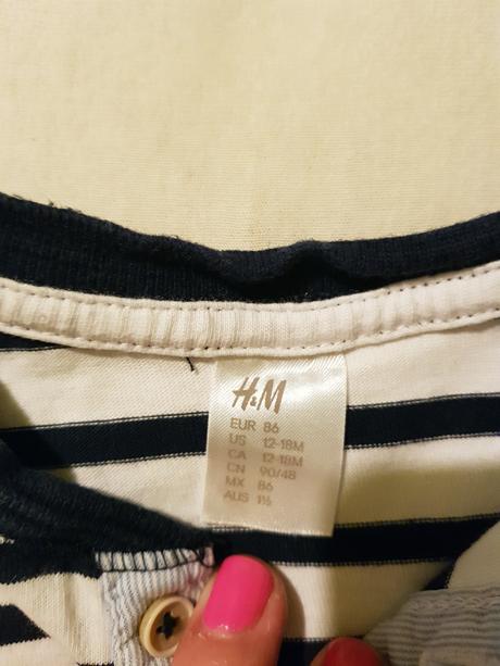 H&m pásikavé tričko, h&m,86