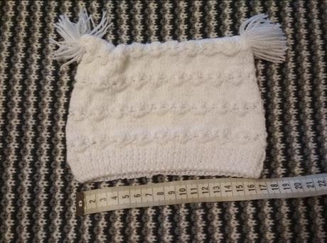 Handmade pletená čiapka a papučky, 62