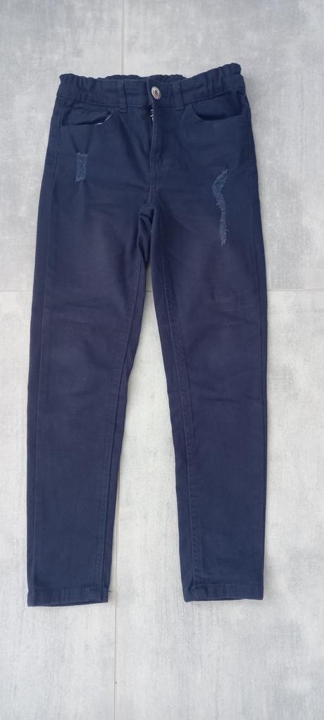 Nohavice farba tmavá modrá, 128