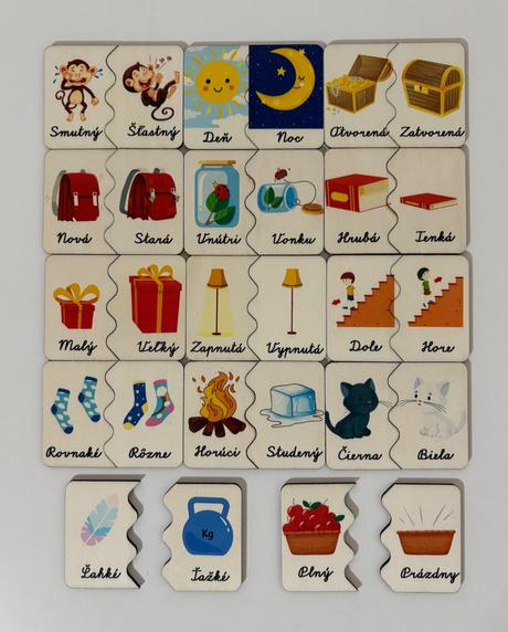 Drevene puzzle priraďovačka, 