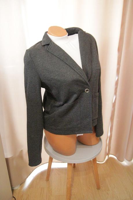 Tmavo šedé teplákové sako q/s design, s