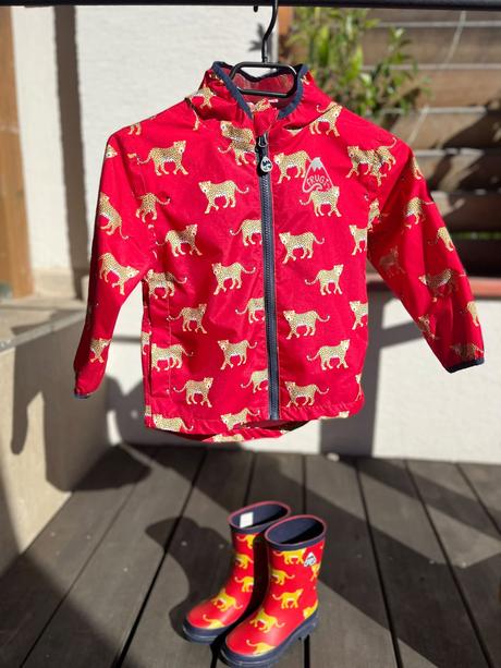 Frugi set pršiplášť a gumáky 4-5 rokov, 110