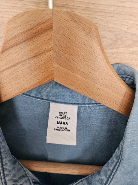 Tehotenský riflový top, h&m,xs