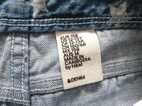 Rifľové kraťasy, h&m,152