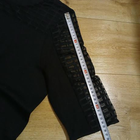 Elegantný svetrík s 3/4 transparentným rukávom, c&a,xl