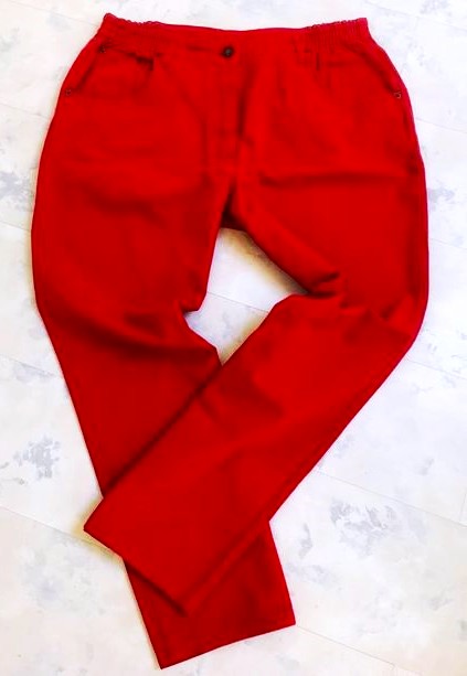 Bavlnené hrubšie nohavice, denim,48