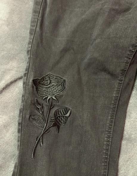 Čierne vyšívané nohavice, orsay,l