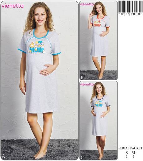Materská nočná košeľa na kojenie bavlnená, vienetta secret,l / m / s / xl / xxl