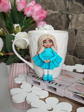 Personalizovany hrncek modelovane fimom,