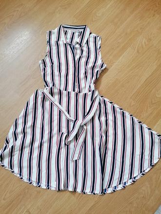 Pásikovane šaty veľ. 34, 34