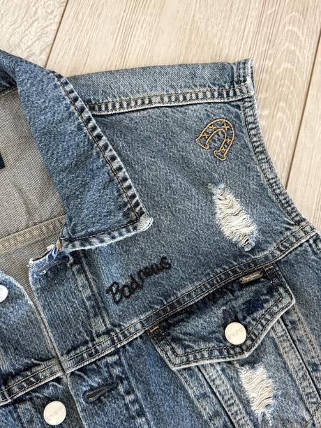 Dlhá riflová vesta pepe jeans, pepe jeans,s