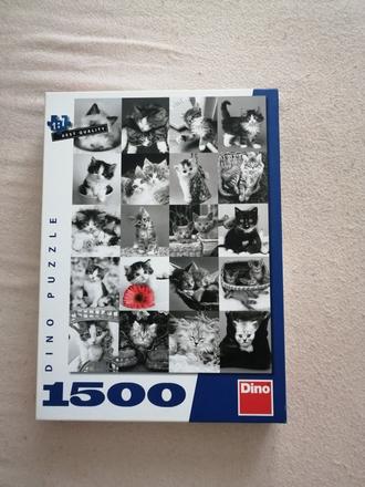 Puzzle 1500 dielikov mačiatka, 