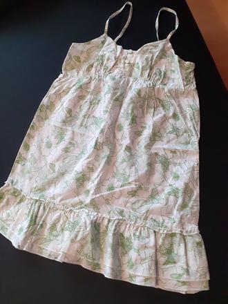 Zeleno biele kvalitne šaty 152/158, h&m,152