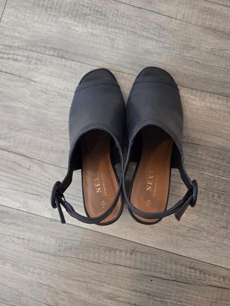 Modré kožené sandále, next,41