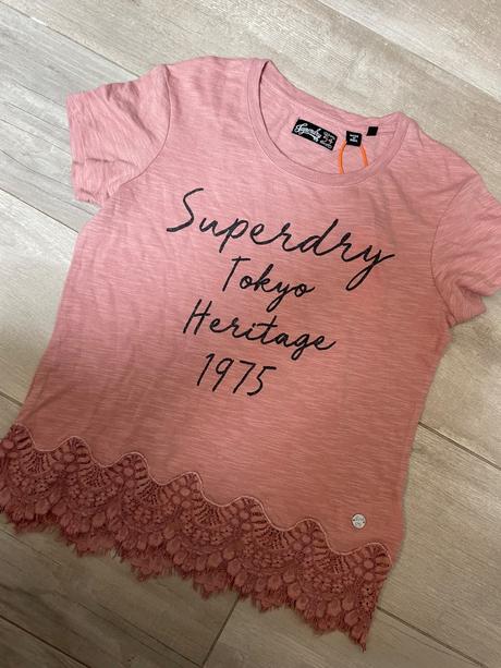 Tričko s čipkou superdry, superdry,38 / 40 / l / m