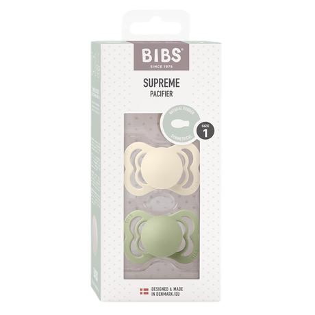 Bibs supreme latex size 1 0-6m 2 ks ivory/sage, bibs