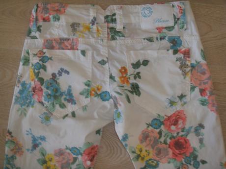 Kvetované letné nohavice zn. please, xxs veľkosť, xs