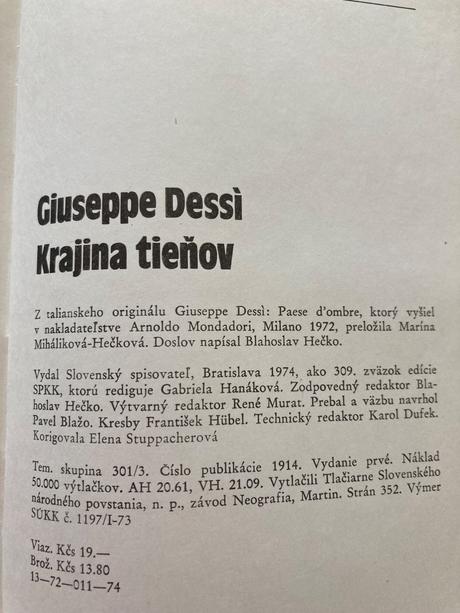 Krajina tieňov-prvé vyd.1974, 