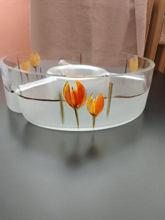 Sklenená misa delená, 