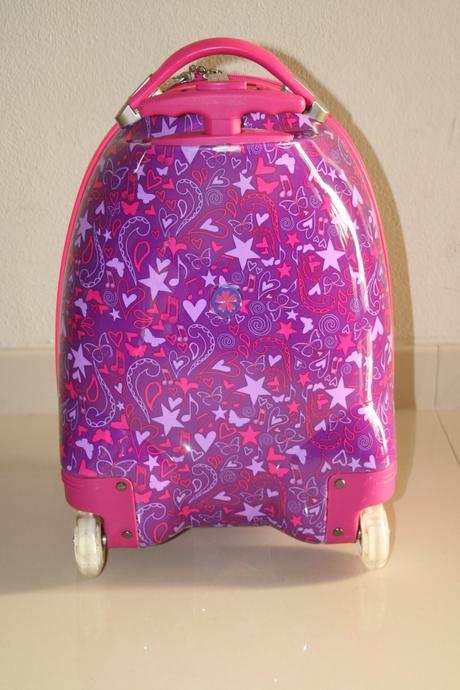 Kufor violetta so svietiacimi kolieskami, 