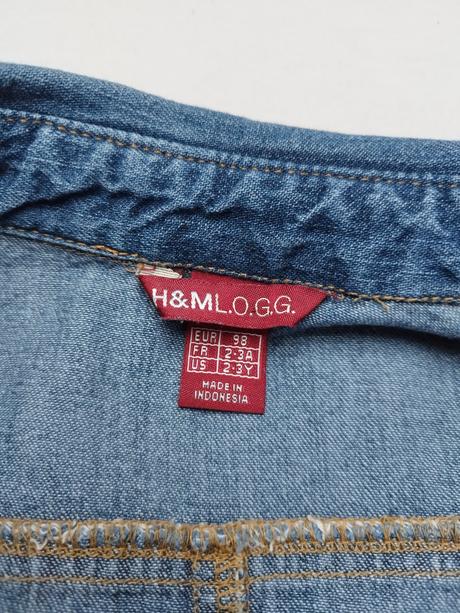 Džínsové dievčenské šaty, h&m,98