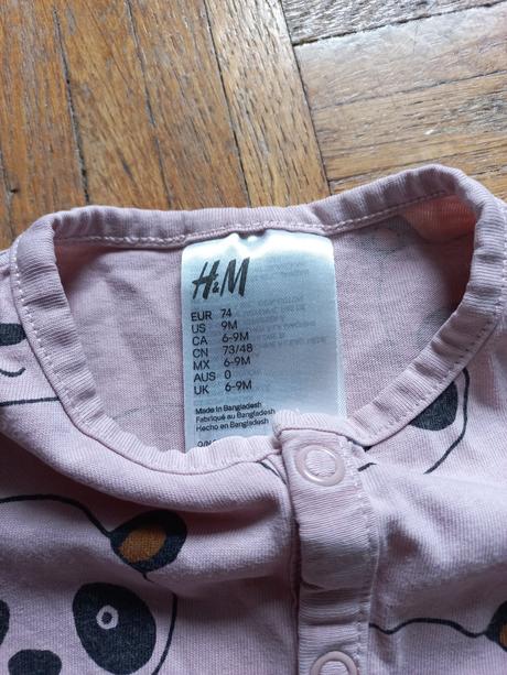 Pyžamko hm, h&m,74