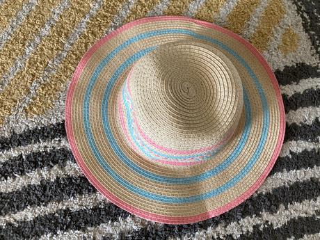 Pásikavý slamený klobúk 128/146, reserved,134