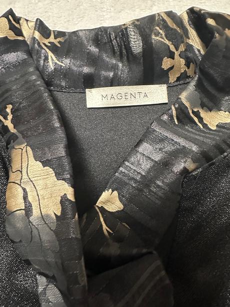Nádherné čiernozlaté šaty zn. magenta, m / s