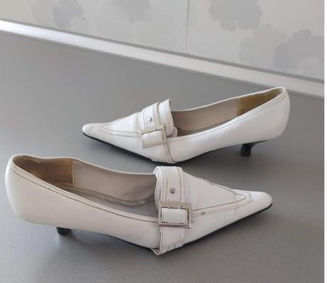 Biele kožené lodičky v.39, deichmann, nevyužijem i, 39