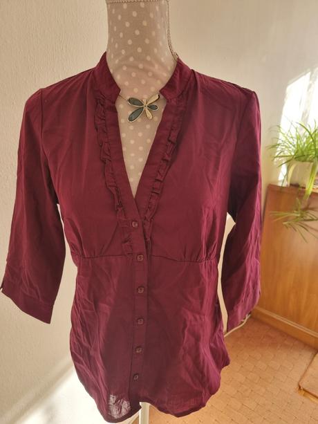 Bordová blúzka dorothy perkins 40, dorothy perkins,40