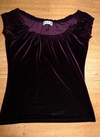 Zamatové tričko, s