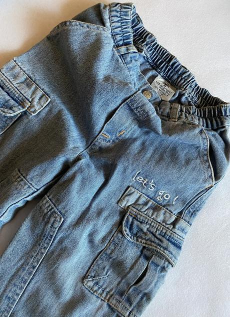 Bavlnené šúchané rifle- džegíny v. 86/92, 86