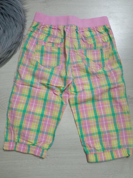 Ružovo-žlté-zelené kockované kraťasy palomino,122, c&a,122