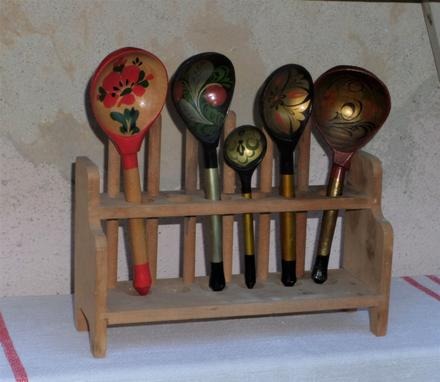 Drevené ručne maľované lyžice,