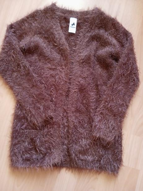 Dievčenský  hrubší svetrík, palomino,134