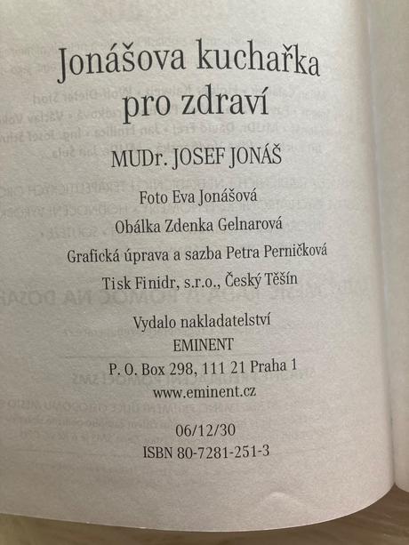 Jonášova kuchařka pro zdraví josef jonáš (2006),