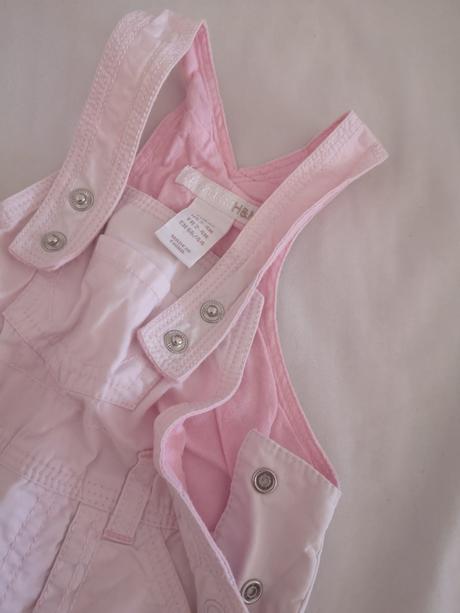 Ruzove nohavice na traky, h&m,62