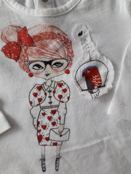 Tričko s našitým vtáčikom zn. zara - č. 68, zara,68