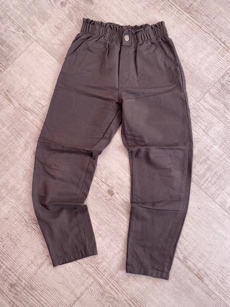 Tmavošede nohavice h&m 128, h&m,128