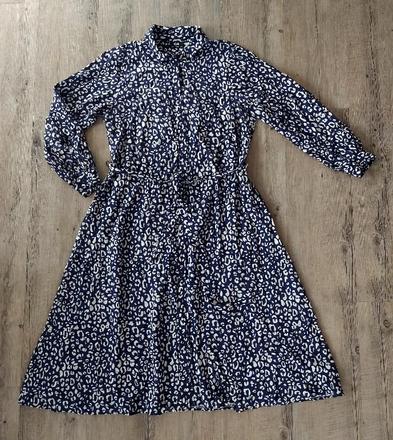 Modrobiele košeľové šaty, c&a,42