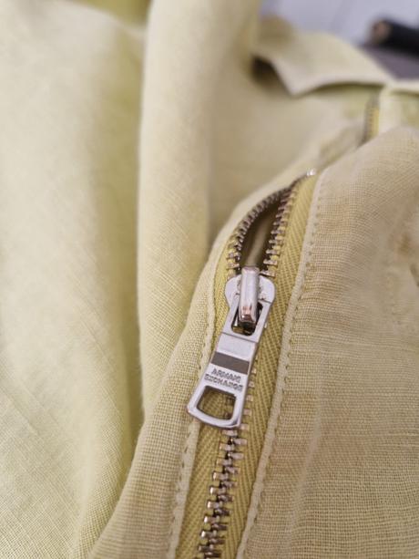 Pánska ľanová žltá polokošeľa armani, armani,l