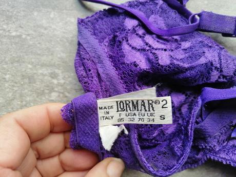 Fialová podprsenka lormar, v75b,s,34, lormar,70b