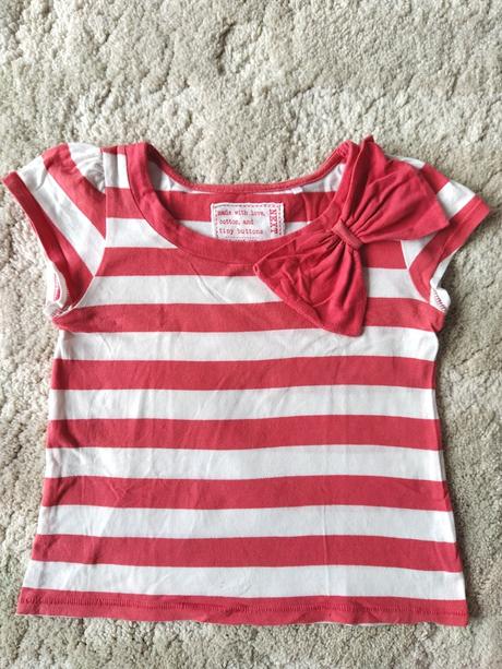 Pasikave cerveno biele tricko, next,110