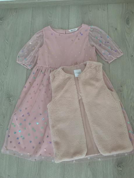 Šaty s vestou, h&m,140