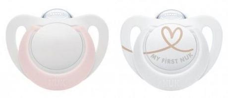 Nuk silikónový sumlík star ružový 0-6m, 2ks, nuk