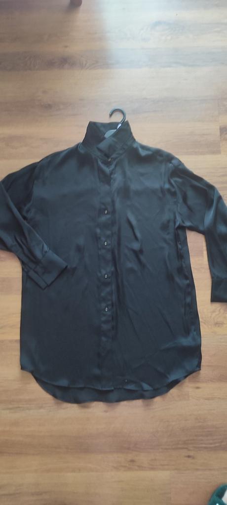 Saténová košeľa, čierna, f&f,36